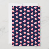 Moderne Roze Harten Galentine's Day Brunch Kaart (Achterkant)