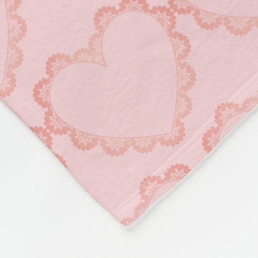 Moderne Roze Harten op Roze Fleece Deken (Hoek)