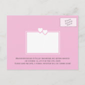 Moderne Roze Harten Save The Date Aankondigingskaart (Achterkant)