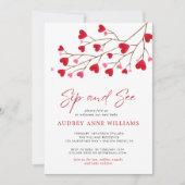 Moderne Roze Harten Sip en See Kaart (Voorkant)