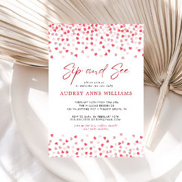 Moderne Roze Harten Sip en See Kaart