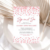 Moderne Roze Harten Sip en See Kaart