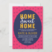 Moderne roze harten Thuis Sweet Thuishuisverwarmin Kaart (Voorkant)