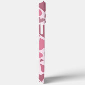 Moderne roze harten Valentijnsdag monogram aangepa Case-Mate iPhone Case (Achterkant / Rechts)