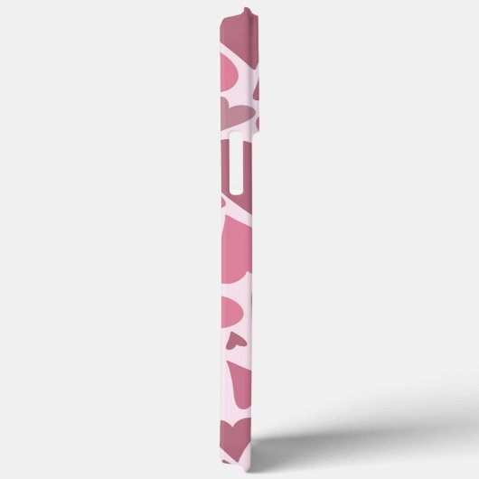 Moderne roze harten Valentijnsdag monogram aangepa Case-Mate iPhone Case (Achterkant / Rechts)