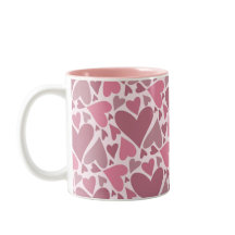 Moderne roze harten Valentijnsdag