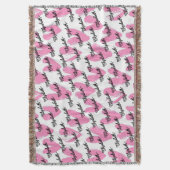 Moderne roze harten waterverf tekst kalligrafie deken (Voorkant Verticaal)