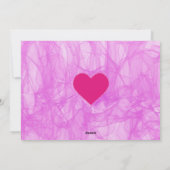 Moderne roze hartfoto Valentijnse feestdag kaart (Achterkant)