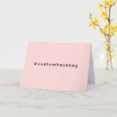 Moderne Roze Hashtag Trendy Ontwerp Kaart (Gele Bloem)