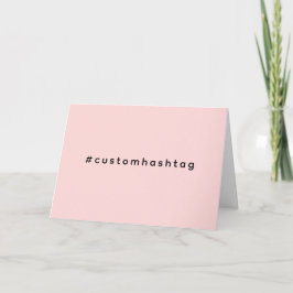 Moderne Roze Hashtag Trendy Ontwerp Kaart