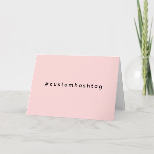 Moderne Roze Hashtag Trendy Ontwerp Kaart (Voorkant)