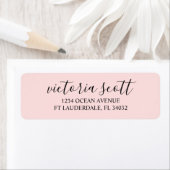 Moderne Roze het Adres Etiketten van de Terugkeer  (Insitu)