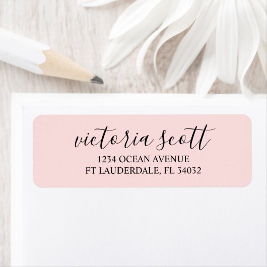 Moderne Roze het Adres Etiketten van de Terugkeer (Insitu)