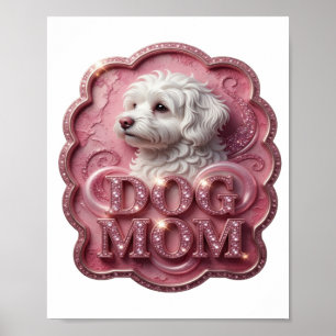 Moderne Roze HOND MOEDER Poster