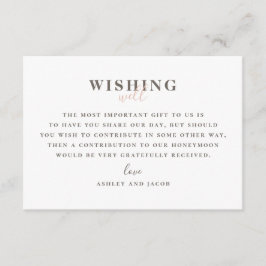 Moderne roze huwelijks wensput. Typografie Informatiekaartje