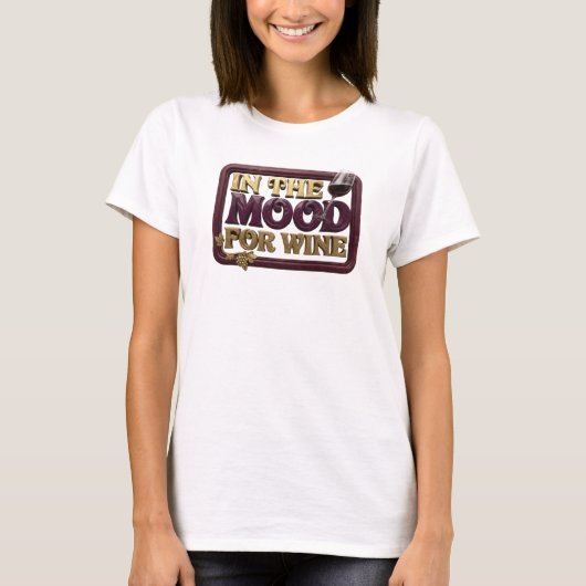 Moderne Roze IN DE STEMMING VOOR WIJN Statement T- T-shirt (Voorkant)
