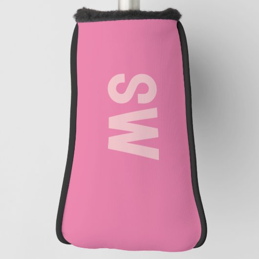 Moderne roze Initialen Golfheadcover (Draai 90)