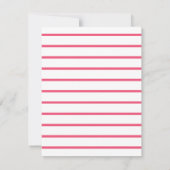 Moderne Roze Initiële Monogram Zakelijk Notitiekaartje (Achterkant)