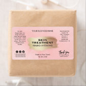 Moderne roze inkt Treatment Serum Labels (Insitu)