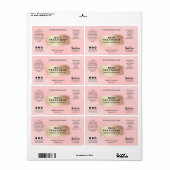 Moderne roze inkt Treatment Serum Labels (Full Sheet)