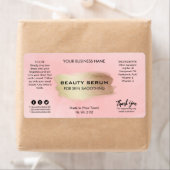 Moderne roze inktserumlabels etiket (Insitu)