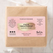 Moderne roze inktvlekken etiket (Insitu)