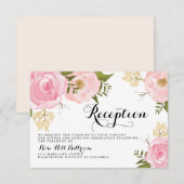 Moderne  roze Kaart voor huwelijksreis (Voorkant / Achterkant)