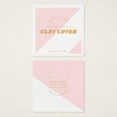 Moderne roze Kaart voor juwelenvertoning (Voorkant /achterkant)