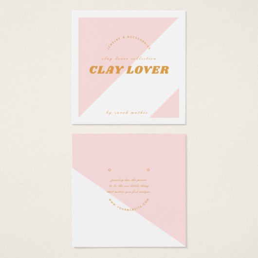 Moderne roze Kaart voor juwelenvertoning (Voorkant /achterkant)