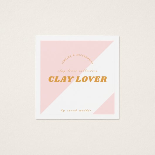 Moderne roze Kaart voor juwelenvertoning (Voorkant)