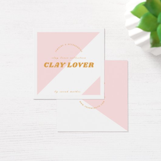 Moderne roze Kaart voor juwelenvertoning (Bureau)