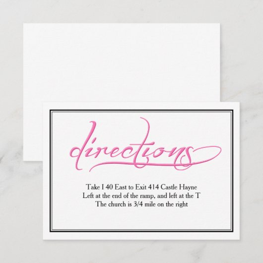 Moderne roze kalligrafie Kaart bruiloft (Voorkant / Achterkant)