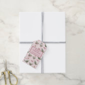 Moderne Roze Kerst Ornament Cadeaubadge Cadeaulabel (Met Touw)