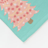Moderne roze kerstbomen op de apqua Fleece Blanket (Hoek)