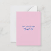 Moderne roze kerstboom - aangepaste back-begroting notitiekaartje (Achterkant)