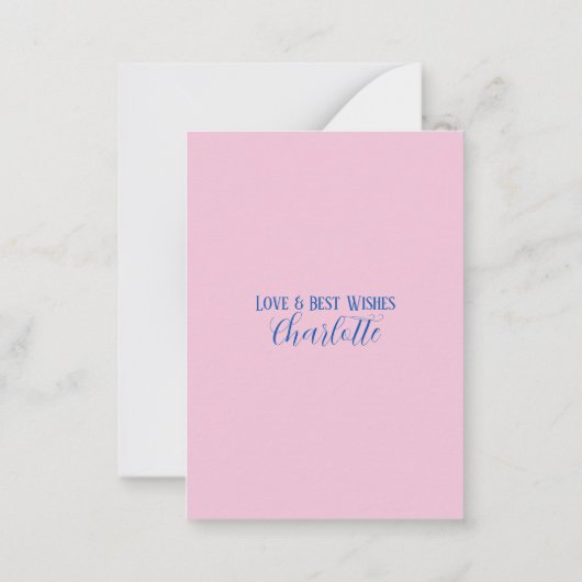 Moderne roze kerstboom - aangepaste back-begroting notitiekaartje (Achterkant)