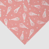 Moderne Roze Kerstboom Cadeaupapier Tissuepapier (Detail)