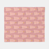 Moderne roze kerstboom op mauve Fleece Blanket Deken (Voorkant (Horizontaal))