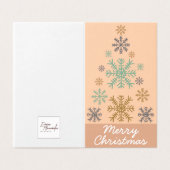 Moderne roze kerstverpakking van 25 Kaarten (Buitenkant ongevouwen)