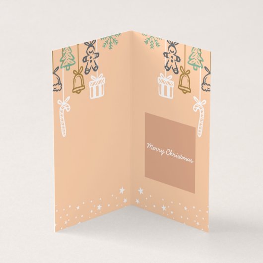 Moderne roze kerstverpakking van 25 Kaarten (Binnen)