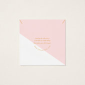 Moderne roze Ketting display Kaart (Achterkant)