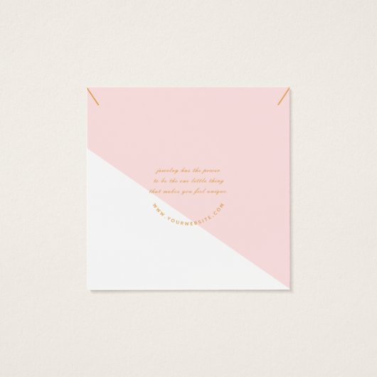 Moderne roze Ketting display Kaart (Achterkant)