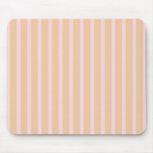 Moderne roze kever met striped mousepad muismat (Voorkant)