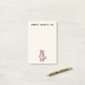 Moderne Roze Kitty Cadeau-ideeën voor Kinderverjaa Post-it® Notes (Op bureau)