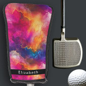 Moderne Roze Kleur Fusie Gepersonaliseerd Golfheadcover