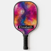 Moderne Roze Kleur Fusie Gepersonaliseerd Pickleball Paddle (Voorkant)