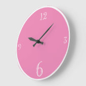 Moderne roze kleuren minimalistisch grote klok (Hoek)