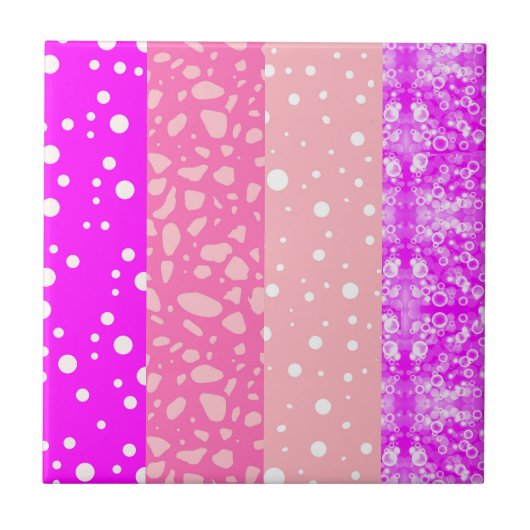 Moderne roze kleuren (textuur) Decoratief vierkant Tegeltje (Voorkant)