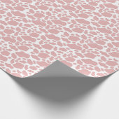 Moderne roze Koe print Rodeo Cadeaupapier (Hoek)