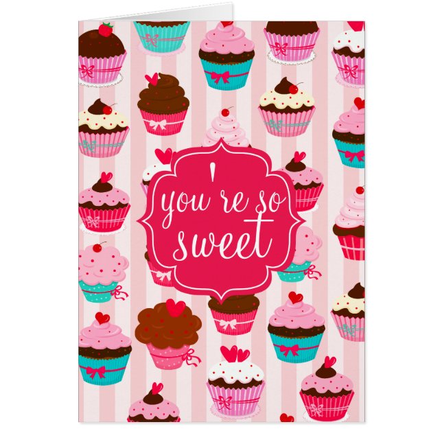 Moderne roze koekjes, je bent zo lief (Voorkant)